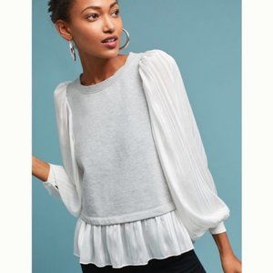 Anthro Akemi + Kin Nell Flutter-Sleeve Sweatshirt